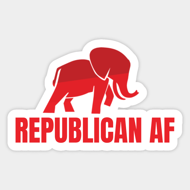 REPUBLICAN AF Sticker by FREE SPEECH SHOP